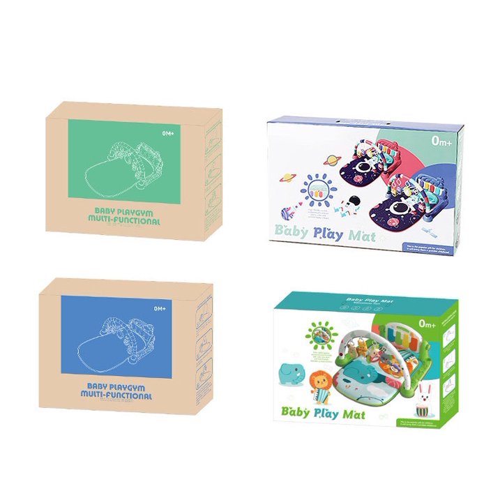 KOPPOP Baby GYM Play Mat, Tummy Time Toys, Kick and Play Piano with Music and Light, Baby Gym Activity Center Baby Toys 0-12 months