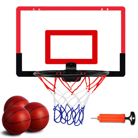 KOPPOP Hoop Basketball Set, Over the Door Basketball Hoop for Kids,Includes 3 Mini Balls, Kids Basketball Toy Gifts for Kids Boys Teens