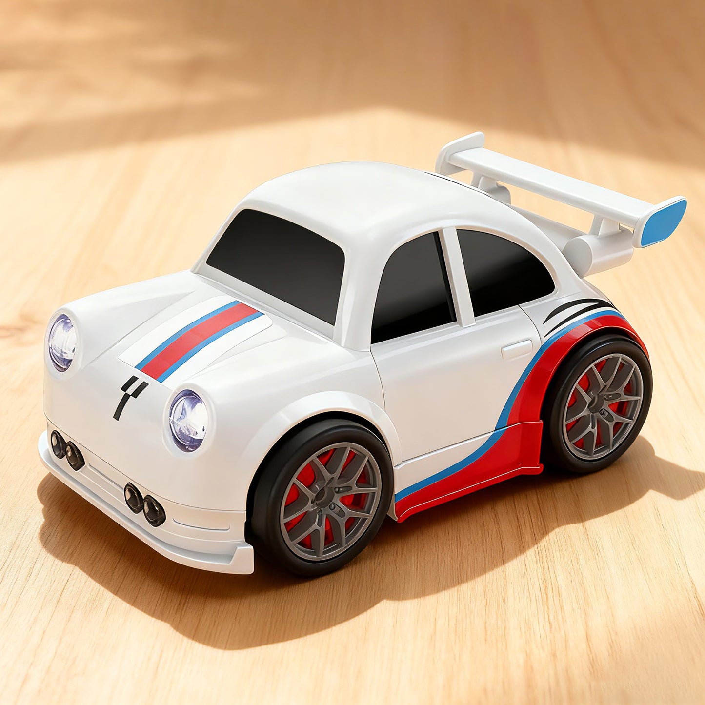 KOPPOP 1:24 Scale Remote Control Drift Car, 3 Modes with 360° Spin & LED Lights, 2.4GHz Rechargeable RC Vehicle(White)