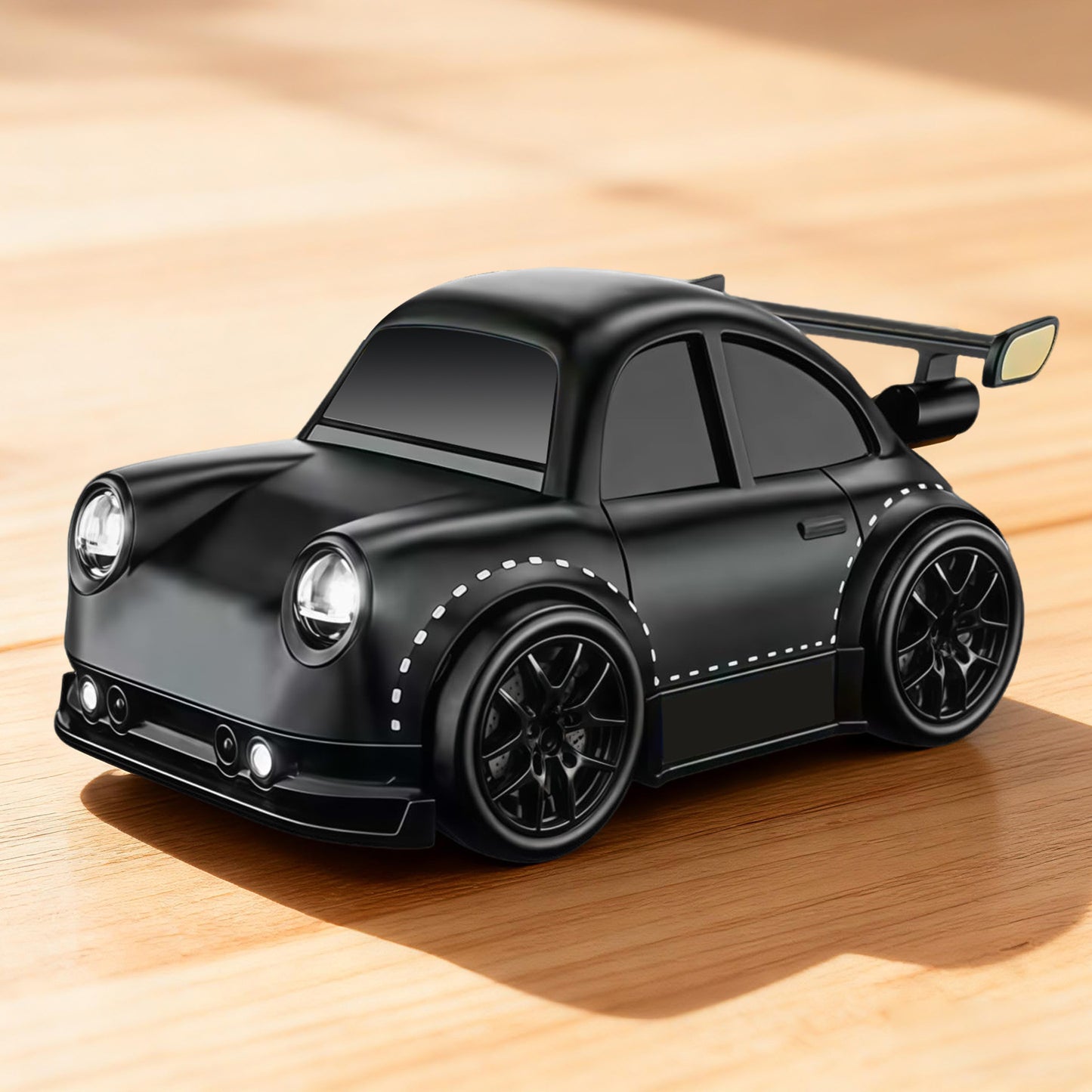 KOPPOP 1:24 Scale Remote Control Drift Car, 3 Modes with 360° Spin & LED Lights, 2.4GHz Rechargeable RC Vehicle (Black)