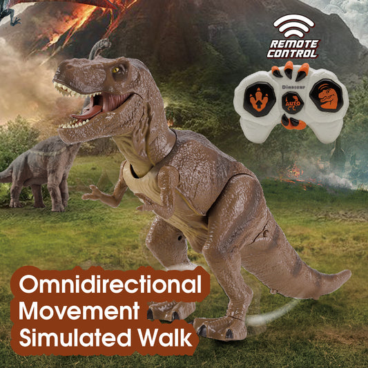KOPPOP IR Remote Control T-Rex Dinosaur, Easy-Use Electric Walking Dinosaur Toy for Kids, Simple & Fun Robot Gift for Boys Girls Ages 3 and Up