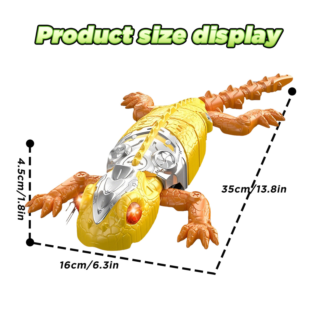 KOPPOP Remote Control Wall Climbing Robot, Rechargeable RC Suction Crawler Toy with 360° Rotation & Dual Play Mode,  Lizard ，Fun Gift for Kids Boys Girls Age 3+ (Yellow）)
