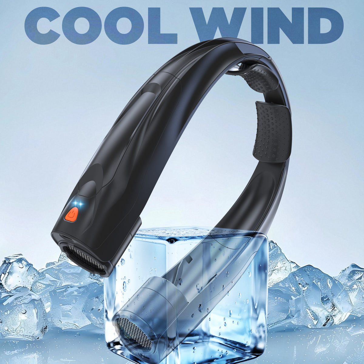 SIMWAL 6000mAh Neck Fan, 30H Runtime 6 Speeds 360° Airflow, USB Rechargeable Personal Fan & Wearable Fan for Camping Travel Beach Outdoor Sports, Black